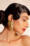 Buy_Bijoux By Priya Chandna_Gold Plated Metallic Thread Textured Drop Earrings _Online_at_Aza_Fashions