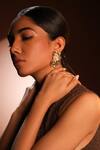 Buy_Bijoux By Priya Chandna_Gold Plated Pearls Floral Embellished Earrings _at_Aza_Fashions