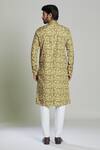 Shop_Arihant Rai Sinha_Green Viscose, Polyester Foliage Print Kurta Set_at_Aza_Fashions