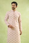 Shop Arihant Rai Sinha Red Viscose Embroidery Chikankari Jaal Kurta Online at Aza Fashions Shop_Arihant Rai Sinha_Red Viscose Embroidery Chikankari Jaal Kurta _Online_at_Aza_Fashions