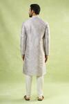 Shop Arihant Rai Sinha Gray Viscose, Polyester Embroidery Mughal Geometric Print Kurta And Pant Set at Aza Fashions Shop_Arihant Rai Sinha_Gray Viscose, Polyester Embroidery Mughal Geometric Print Kurta And Pant Set _at_Aza_Fashions