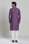 Shop Arihant Rai Sinha Purple Viscose, Silk Mirrors Embroidered Placket Kurta at Aza Fashions Shop_Arihant Rai Sinha_Purple Viscose, Silk Mirrors Embroidered Placket Kurta _at_Aza_Fashions