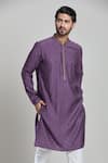 Buy Arihant Rai Sinha Purple Viscose, Silk Mirrors Embroidered Placket Kurta Online at Aza Fashions Buy_Arihant Rai Sinha_Purple Viscose, Silk Mirrors Embroidered Placket Kurta _Online_at_Aza_Fashions