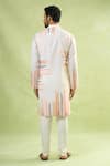Shop Arihant Rai Sinha Cream Viscose, Cotton Abstract Stripe Print Kurta And Pant Set at Aza Fashions Shop_Arihant Rai Sinha_Cream Viscose, Cotton Abstract Stripe Print Kurta And Pant Set_at_Aza_Fashions