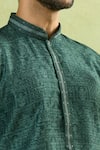 Arihant Rai Sinha_Green Viscose Embroidery Floklore Bloom Pattern Straight Kurta _Online_at_Aza_Fashions
