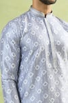 Buy_Arihant Rai Sinha_Gray Viscose, Polyester Sequins Geometric Embroidered Kurta Set_Online_at_Aza_Fashions