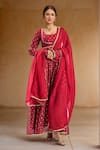Buy Samyukta Singhania Red Chanderi, Organza Embroidery, Lace Floral Woven Anarkali Set With Jacket at Aza Fashions Buy_Samyukta Singhania_Red Chanderi, Organza Embroidery, Lace Floral Woven Anarkali Set With Jacket _at_Aza_Fashions