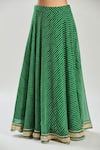 Shop_Naintara Bajaj_Green Georgette Lace V-neck Embellished Lehenga Set _Online_at_Aza_Fashions