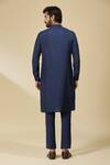 Shop_EWOKE_Blue Tencel Embroidery Floral Kurta Set _at_Aza_Fashions