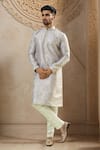 Buy Arihant Rai Sinha Gray Viscose, Polyester Embroidery Mughal Geometric Print Kurta And Pant Set at Aza Fashions Buy_Arihant Rai Sinha_Gray Viscose, Polyester Embroidery Mughal Geometric Print Kurta And Pant Set _at_Aza_Fashions