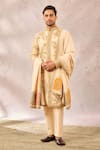 Buy_Masaba_Beige Viscose, Silk Sequins, Beads The Bombay Barfi Sherwani And Pant Set 