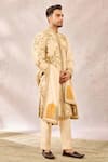 Masaba_Beige Viscose, Silk Sequins, Beads The Bombay Barfi Sherwani And Pant Set _Online
