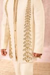 Buy_Masaba_Ivory Koti Heavy Raw Silk Embroidery Zardozi The Kaju Katli Raja Pant Set 