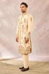 Shop_Masaba_Beige Sherwani Heavy Raw Silk Embroidery Zardozi The Matka Kulfi Pant Set _Online_at_Aza_Fashions