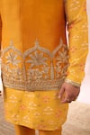 Masaba_Yellow Bundi Heavy Raw Silk Embroidery Gul Jharokha The Son Patissa Kurta Set _Online