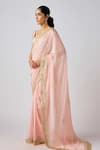 Buy Basanti - Kapde Aur Koffee Pink Georgette Sequins, Diamonds Plunge Dori Embroidered Border Saree And Blouse Online at Aza Fashions Buy_Basanti - Kapde Aur Koffee_Pink Georgette Sequins, Diamonds Plunge Dori Embroidered Border Saree And Blouse_Online_at_Aza_Fashions