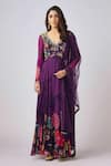 Buy Basanti - Kapde Aur Koffee Purple Georgette Cut Work, Gota Patti V-neck Flora Print And Mirror Anarkali Set at Aza Fashions Buy_Basanti - Kapde Aur Koffee_Purple Georgette Cut Work, Gota Patti V-neck Flora Print And Mirror Anarkali Set _at_Aza_Fashions