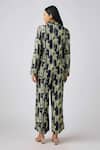 Shop Basanti - Kapde Aur Koffee Black Muslin Embroidery Scoop Neck Abstract Print Blazer Pant Set at Aza Fashions Shop_Basanti - Kapde Aur Koffee_Black Muslin Embroidery Scoop Neck Abstract Print Blazer Pant Set _at_Aza_Fashions