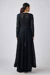 Shop_Basanti - Kapde Aur Koffee_Black Georgette, Chiffon Sequins, Beads V-neck, Embroidered Jacket Sharara Set _at_Aza_Fashions