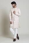Buy Arihant Rai Sinha White Acrylic, Jacquard Chevron Woven Sherwani Set Buy_Arihant Rai Sinha_White Acrylic, Jacquard Chevron Woven Sherwani Set