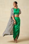 Shop_Gulabo By Abu Sandeep_Black Checkerboard Print Cape _Online_at_Aza_Fashions