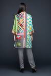 Shop_Gulabo By Abu Sandeep_Multi Color Modal V-neck Geometric Print Tunic _at_Aza_Fashions