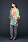 Buy_Gulabo By Abu Sandeep_Multi Color Modal V-neck Geometric Print Tunic _Online_at_Aza_Fashions