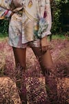 Buy_Pankaj & Nidhi_Multi Color Silk Sequins Collared Embellished Shirt And Shorts Set _Online_at_Aza_Fashions