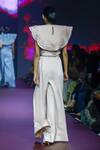 Shop_Pankaj & Nidhi_Ivory Wavy Scallop Cape Top _at_Aza_Fashions