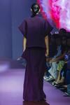 Shop_Pankaj & Nidhi_Purple Crepe Applique, Beads Open Neck, Raisin Embroidered Jacket _at_Aza_Fashions