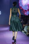 Shop_Pankaj & Nidhi_Green Tulle Beads, Embroidery Cypress Cutwork Tuxedo Yoke _at_Aza_Fashions