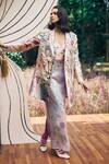 Buy Pankaj & Nidhi Multi Color Satin Sequins, Chains, Multicolor Embellished Blazer And Corset Set at Aza Fashions Buy_Pankaj & Nidhi_Multi Color Satin Sequins, Chains, Multicolor Embellished Blazer And Corset Set _at_Aza_Fashions