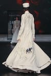 Buy_Rohit Bal_Ivory Silk Sequins, Beads Mandarin Collar Embroidered Longline Jacket _Online_at_Aza_Fashions