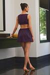 Shop_KAY KAY_Purple Cotton Satin Round Neck Cut-out Designer Dress _at_Aza_Fashions