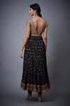 Shop_RI.Ritu Kumar_Black Kurta Shell 80% Viscose And 20% Silk Hand Embroidery Aari Anarkali Set _at_Aza_Fashions