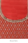 RI.Ritu Kumar_Multi Color Silk, Viscose Embroidery Round Neck Floral Paisley Print Saree _at_Aza_Fashions