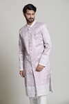 Buy_Arihant Rai Sinha_White , Satin Sequins, Embroidery Pink Sherwani Set 