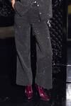 KAY KAY_Black Denim Rhinestones Collared Embellished Set _Online_at_Aza_Fashions