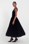 Buy_Gauri & Nainika_Black Velvet Brooches Off-shoulder Off Dress _Online_at_Aza_Fashions