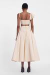 Shop_Gauri & Nainika_Cream Cotton Box Pleated Skirt _at_Aza_Fashions