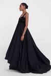 Buy Gauri & Nainika Black Silk, Velvet Crystals Sweetheart Neck Embellished Balloon Hem Gown Online at Aza Fashions Buy_Gauri & Nainika_Black Silk, Velvet Crystals Sweetheart Neck Embellished Balloon Hem Gown _Online_at_Aza_Fashions