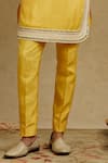 Buy_Sva By Sonam & Paras Modi_Yellow Silk Embroidery Dori Kurta Set _Online_at_Aza_Fashions