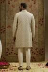 SVA by Sonam & Paras Modi_Ivory Silk Embroidery Jaal Sherwani _Online_at_Aza_Fashions