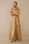 Buy_Ampm_Beige Silk Scarf _at_Aza_Fashions