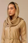 Shop_Ampm_Beige Silk Scarf _at_Aza_Fashions