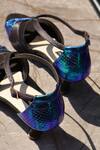 Shop_Shradha Hedau Footwear Couture_Multi Color Textured Multicolor Mermaid Print Heels _Online_at_Aza_Fashions