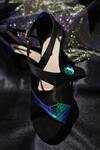 Shradha Hedau Footwear Couture_Multi Color Textured Multicolor Mermaid Print Heels _at_Aza_Fashions