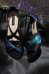 Buy_Shradha Hedau Footwear Couture_Multi Color Textured Multicolor Mermaid Print Heels _at_Aza_Fashions