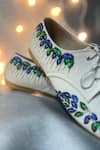 Shradha Hedau Footwear Couture_Beige Sequin Embroidered Sneakers _at_Aza_Fashions