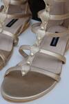 Buy_Shradha Hedau Footwear Couture_Gold Studs Gladiator Flats 
